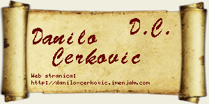 Danilo Čerković vizit kartica